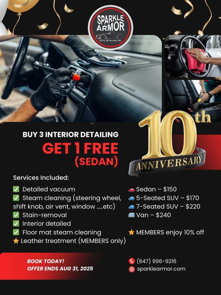 Buy 3 Interior Detailing Get 1 FREE