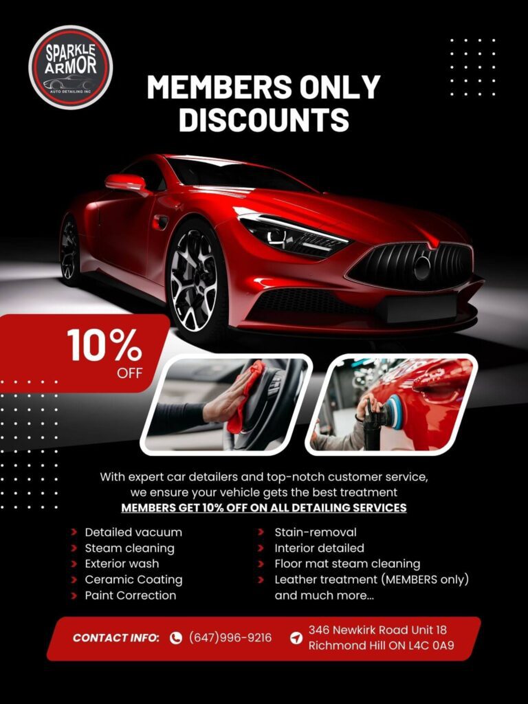Members Only Discount Coupon for car cleaning