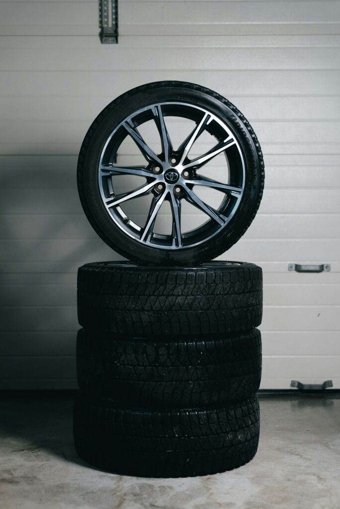 a stack of premium tires in our Richmond Hill Tire Change store