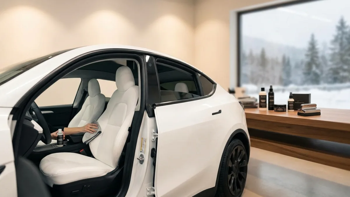 "How to Clean Tesla White Seats Without Damaging Them" "Tesla Model Y Detailing: What You Need to Know" "Is.